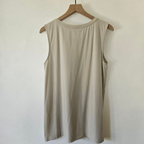 Soft Surroundings Sleeveless Stetch Knit Tunic Tank L Beige Ivory - Picture 5 of 5